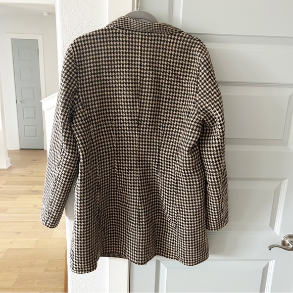 NWT Bernardo Houndstooth Wool Double Breasted Blazer Jacket - Picture 4 of 5
